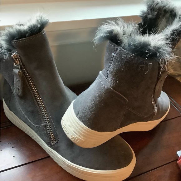 Dolce Vita Grey Suede Leather Boots 9.5 - Picture 4 of 9